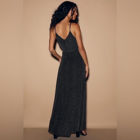 Lulus Celestial Sparkly Wrap Dress - Picture 6 of 8